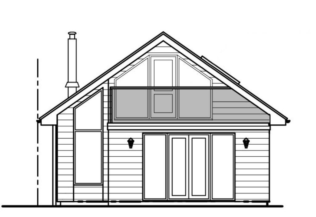 Lot: 92 - LAND WITH PLANNING FOR A DETACHED CHALET STYLE HOME - Proposed Rear Elevation